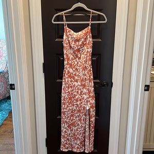 Beautiful Hello Molly midi coral and white dress- worn once, perfect for summer
